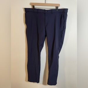 Michael Kors Mens 42x30 Classic Fit Navy Blue Performance Dress Casual Pants